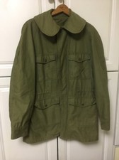 Vintage USAF 1965 Wind Resistant Sateen OG107 Long Vietnam Era Cotton Coat