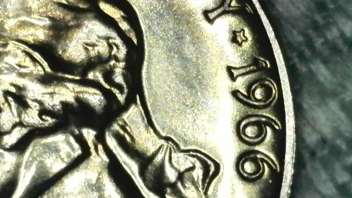 1966 BU NICKEL NO MINT MARK WITH FULL STEPS