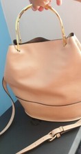Ladies Medium Sized - Beige Handbag - Shoulder Strap & Metal Handles - Brand New
