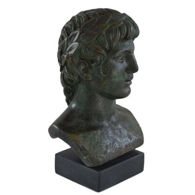 Apollo sculpture handmade plaster artifact bronze effect