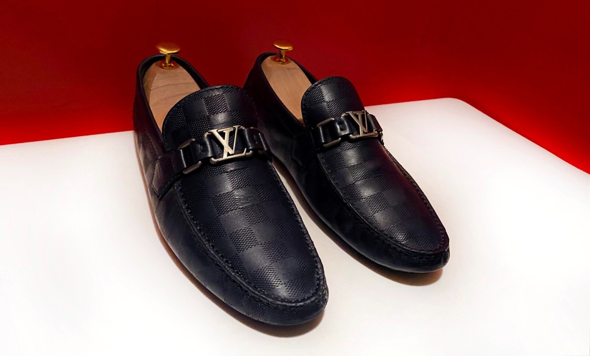 Louis Vuitton Navy Blue Loafers - Rare & brand new condition!  Size: 12 $989.00 !! LOUIS VUITTON LUXURY MEN main image 4