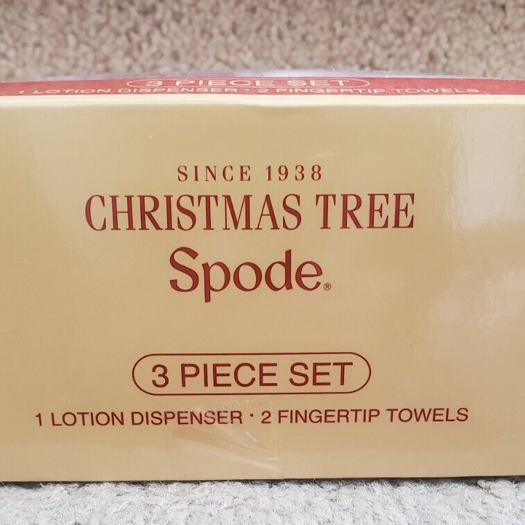 Spode CHRISTMAS TREE Lotion Dispenser Fingertip Towels eBay