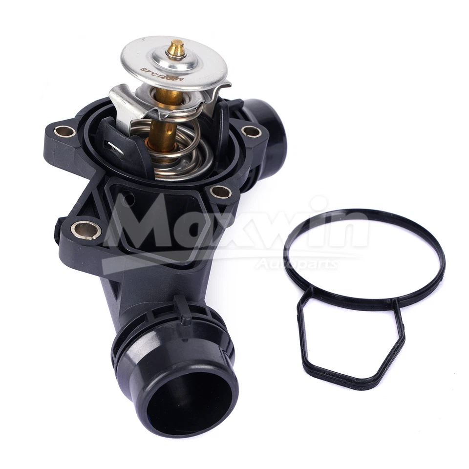 Carcasa de termostato de refrigerante compatible con BMW 320i 323i 325Ci 325i 525i 528i X3 X5 Z3 Z4 Foto 3 de 4