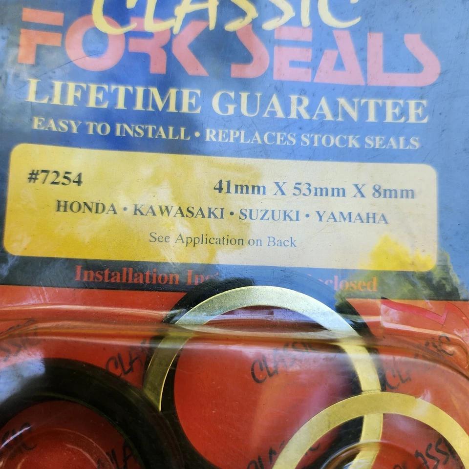 Vedações clássicas de motocicleta à prova de vazamento 7254 para Honda Kawasaki Suzuki Yamaha NOS - Imagem 2 de 3