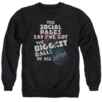 AC/DC Big Balls Song Lyrics Black Sweatshirt | eBay