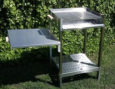 BARBECUE A LEGNA E CARBONELLA IN ACCIAIO INOX MODELLO 50Q - ilSimo