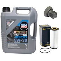 MotoröL Set 5W-30 5 Liter + ÖLfilter + Schraube FüR Ford Seat VW Polo Caddy 1.9