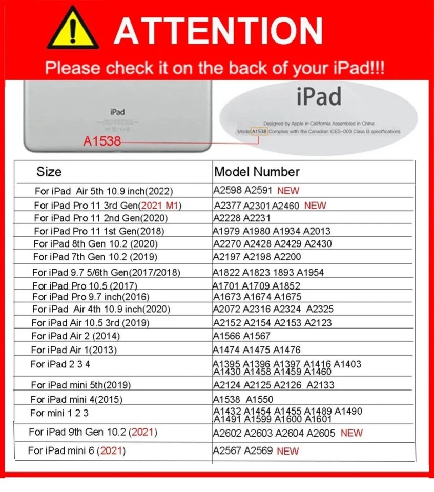 Funda protectora a prueba de golpes Air 11 para iPad A16 11º 10º 9º 8º 7º 6º 5ª generación Foto 2 de 4