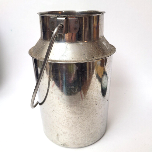 Edelstahl Milch Wasser Flüssigkeit Aufbewahrung Kanister ohne Deckel 8" H Indien - Bild 2 von 3
