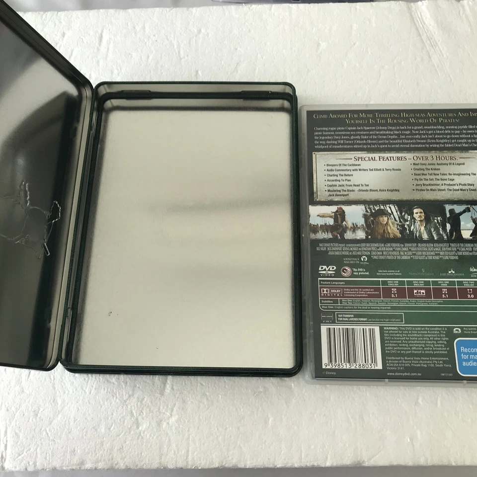 Pirates Of The Caribbean Dead Mans Chest DVD Disney Steelbook Special Edition R4 - Image 2 of 4