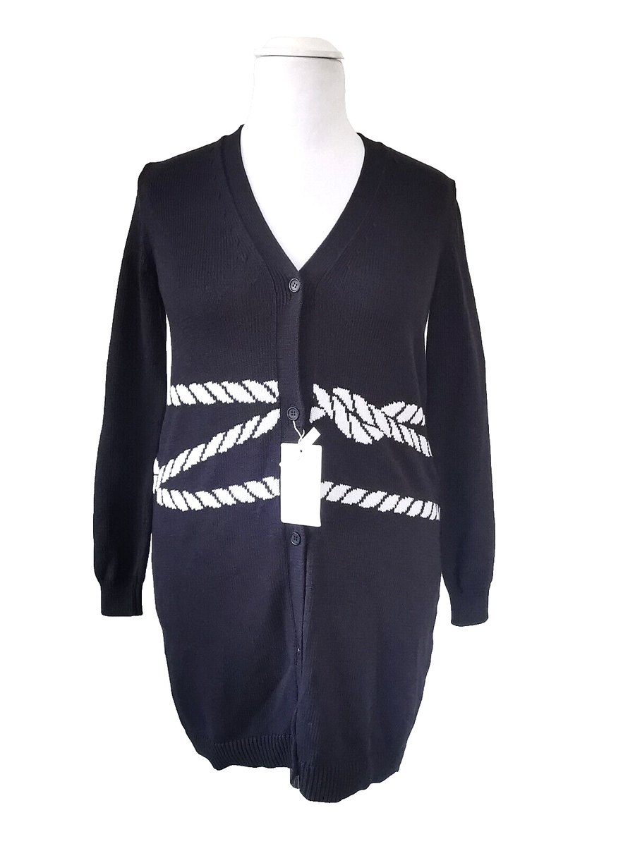 RRP €409🌟 MAX MARA Blue Cardigan in Cotton Blend size S | eBay