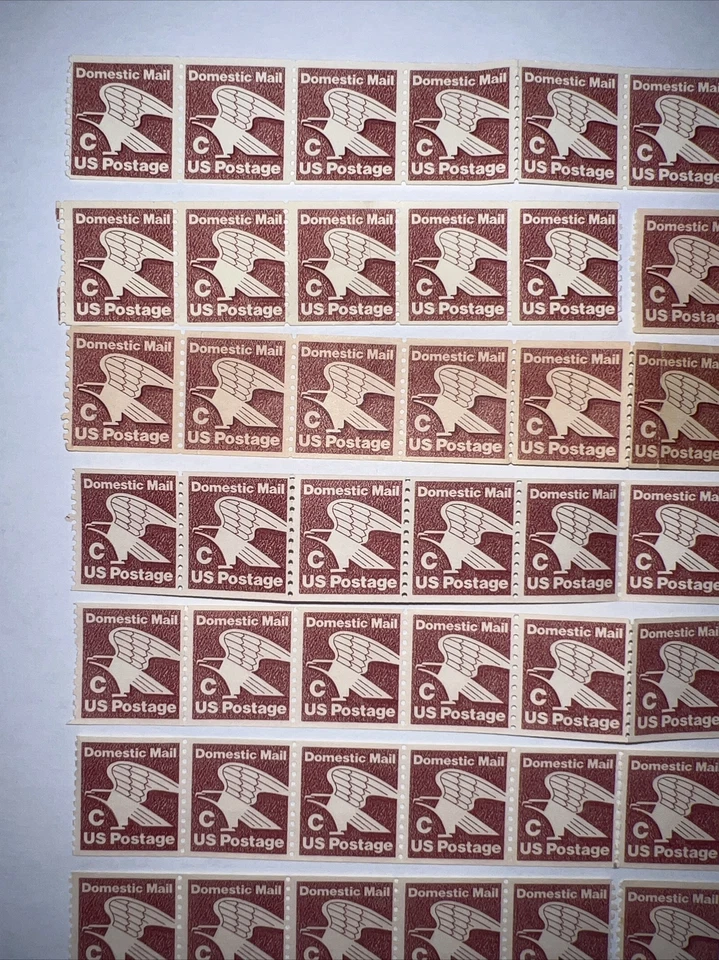 70 US Postage stamps - Domestic Mail “C” Eagle, All Unused! - Image 3 of 4