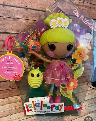 New Lalaloopsy Pix E. Flutters full size doll w/pet & poster fairy Sew Cute!