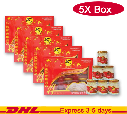 Box BONBACK 5X Bird Nest Ready Bird's Nest Drink 100% From Natural Caves