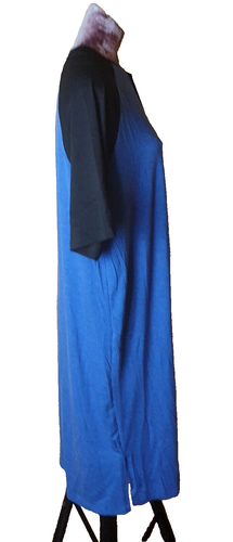 Incerun Night Shirt, Unisex, Size L, Blue & Black, Short Sleeve/Button/Brand New - Picture 4 of 5
