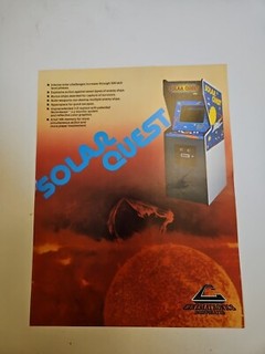Cinematronics Solar Quest Original 1981 Video Arcade Game Flyer Space Age Art