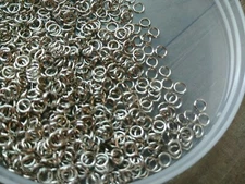 50 Silver Jump Rings 4mm Split Rings BULK Antiqued Silver Rings for Charms