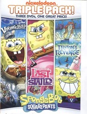 No Disc ORIGINAL COVER ART Triple Pack 2012 DVD Cover SpongeBob Last Stand