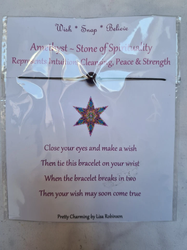 Pulsera Deseo Amatista Bolsillo Abrazo Ficha Dije Amigo Padre Niño Regalo Santa Foto 4 de 4