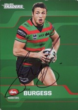 Signed 2013 SOUTH SYDNEY RABBITOHS NRL Card SAM BURGESS