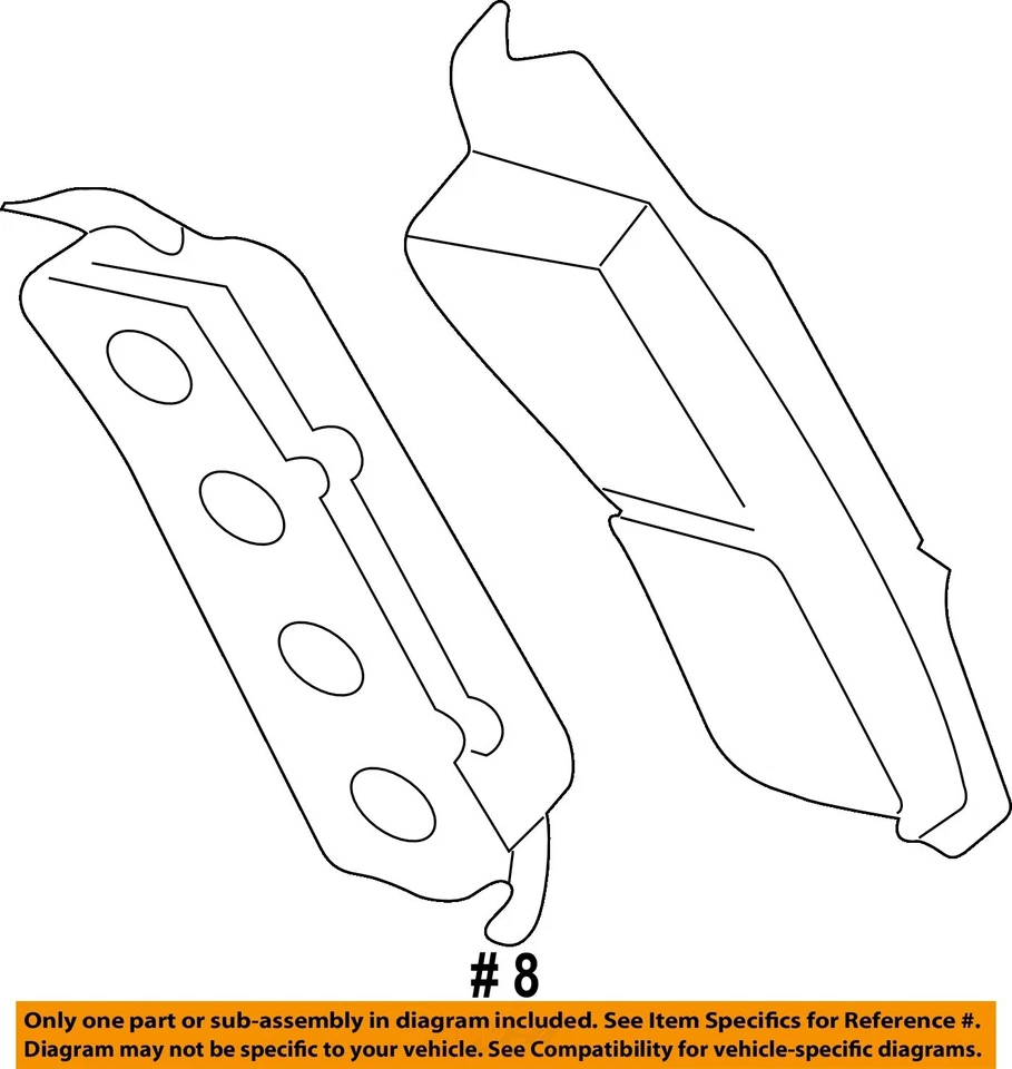 GM OEM 99-17 Avalanche 2500 componentes de freio - pastilhas de freio 19432941 - Imagem 2 de 2