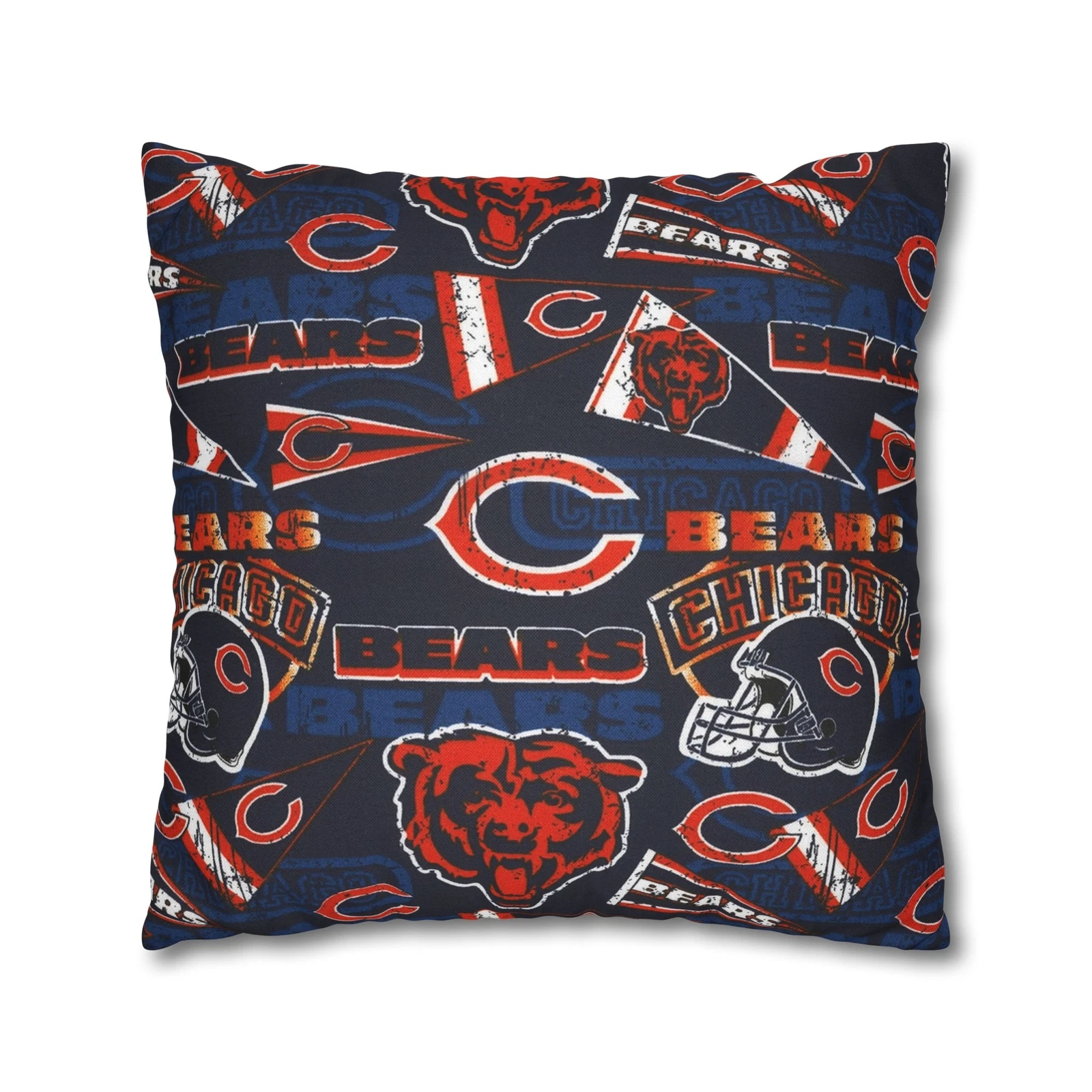 Chicago Bears Spun Square Throw Pillowcase