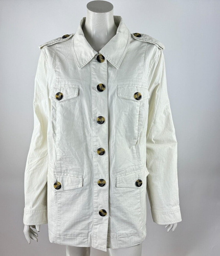 Cabi 5659 Kenya Utility Cargo Jacket Women XXL NWOT Long Sleeve Pockets Ivory - Picture 13 of 16