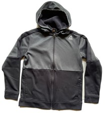 Reebok Boys Zip-Up Hoodie /Sweatshirt Size Medium Black  Gray