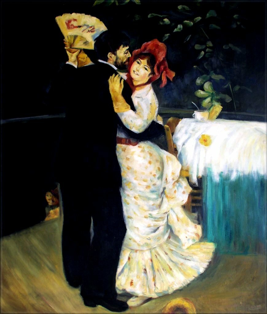 Quality Oil Painting Repro Renoir, Pierre-Auguste Country Dance
