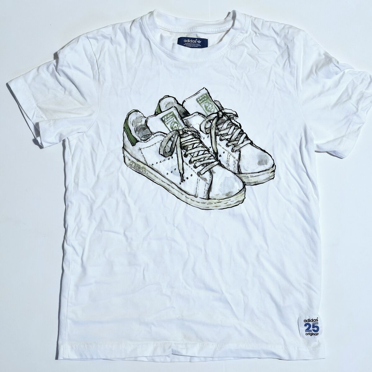 ADIDAS STAN SMITH 25 ORIGINALS T-SHIRT JP SIZE M EXCLUSIVE ADIDAS STAN SMITH 25 ORIGINALS T-SHIRT JP SIZE M EXCLUSIVE