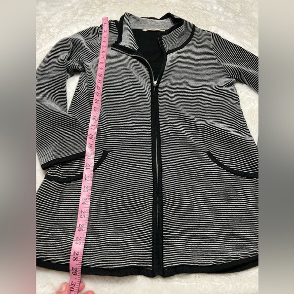 Soft Surroundings full zip jacket ribbed striped … - image 6