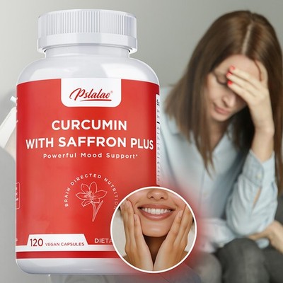 CURCUMIN WITH SAFFRON PLUS - Improves Concentration, Mood, Suppresses Appetite