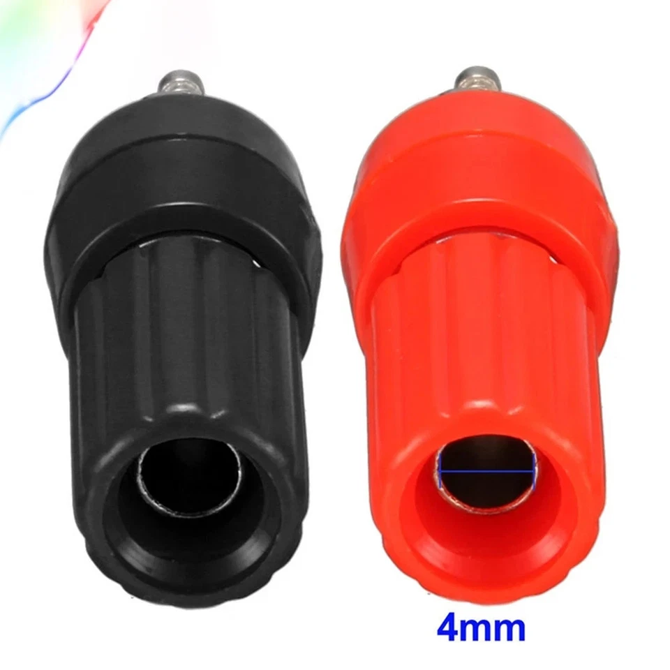1/2/5 Pairs Red Black 4mm Banana Binding Post Socket Connector Terminal Speaker - Image 3 of 4