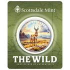 1 oz Silver The Wild | Pronghorn Antelope .999 Silver Color Round in Certi-Lock®