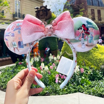 Disneyland Paris Epcot France World Showcase La Vie en Rose Minnie Ears Headband