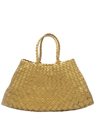 Dragon Diffusion Santa Croce Small Leather Tote Women's Yellow
