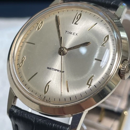 Vintage 1966 Timex Marlin - Manual Wind - Ref 2024 2466 - Gold Tone - Runs