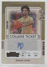 2022 Chronicles Draft Picks Contenders College Ticket Bronze Michael Devoe Auto