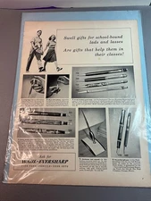 1939 PRINT AD FOR WAHL EVERSHARP FOUNTAIN PENS. BLACK AND WHITE. (S900)