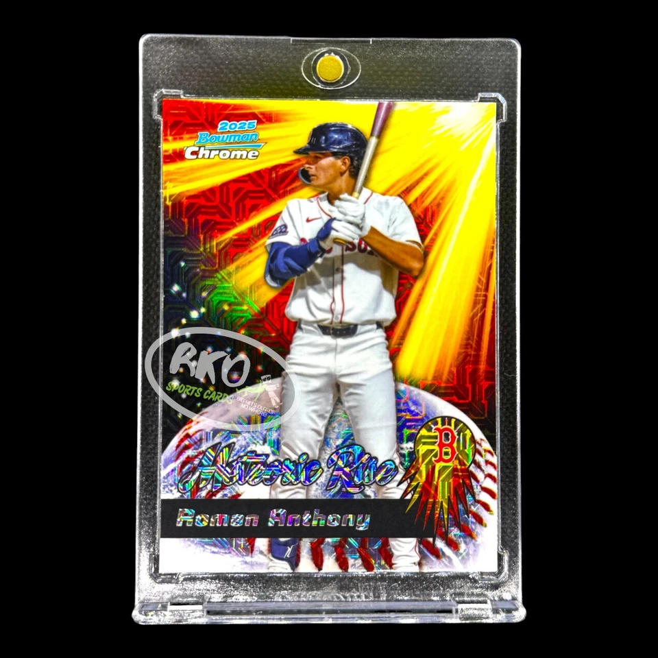 ROMAN ANTHONY RARE ROOKIE SUN MOJO REFRACTOR SP INVESTMENT CARD RED SOX MINT - Image 4 of 4