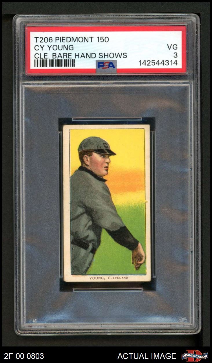 1909 T206 Cy Young BH Naps (Indians) HALL-OF-FAME VARIATION PSA 3 - VG