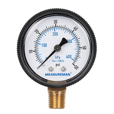 #ad MEASUREMAN 2quot; Swimming Pool Pressure Gauge 1 4quot; NPT Lower Mount 0 60psi kpa... $15.90