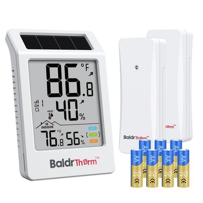 Wireless Hygrometer Thermometer 2 Pack Multi Zone Temperature Humidity Monitor