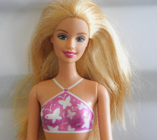 BARBIE DOLL NUDE PALM BEACH ALWAYS DRESSED PINK SWIMSUIT BLONDE HAIR S46