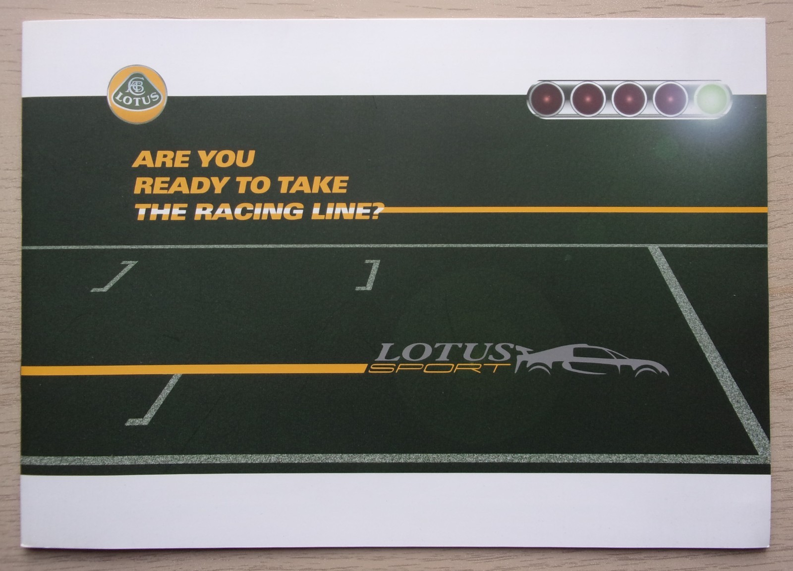 Folleto publicitario de ventas MKT original 1999 Reino Unido LOTUS ELISE SPORT RACING