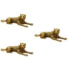 3 pcs  Tiger Figurine Antique Tiger Decor Brass Animals Adorn Car Tiger Adorn