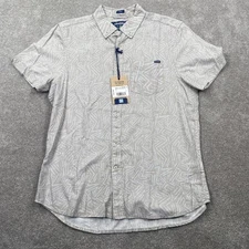 Chubbies Mens No Such Thing Resort Weave Friday Button Up Shirt Size S Tan Print