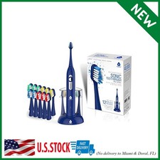 Pursonic S430 High Power Rechargeable Electric Sonic Toothbrush with 12 Brush...