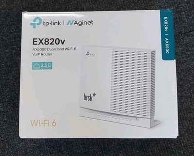 TP-Link Aginet EX820V Ax6000 Dual Band Wi-Fi 6 Voip Router Easymesh Fernbedienung 