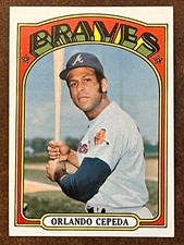1972 Topps Baseball - #195 Orlando Cepeda Braves EXMT-NM (Set Break)
